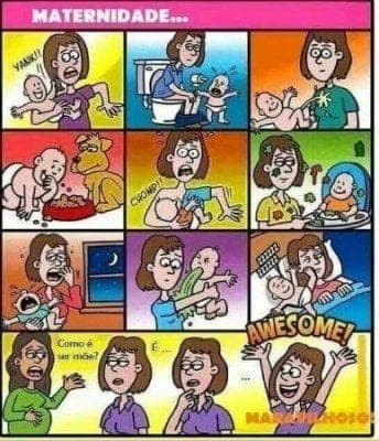 A ilustração sobre romantização da maternidade e a culpabilização da mulher