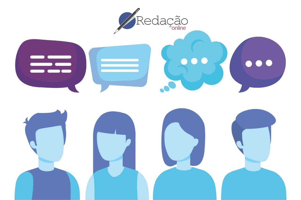 pessoas conversando ilustração