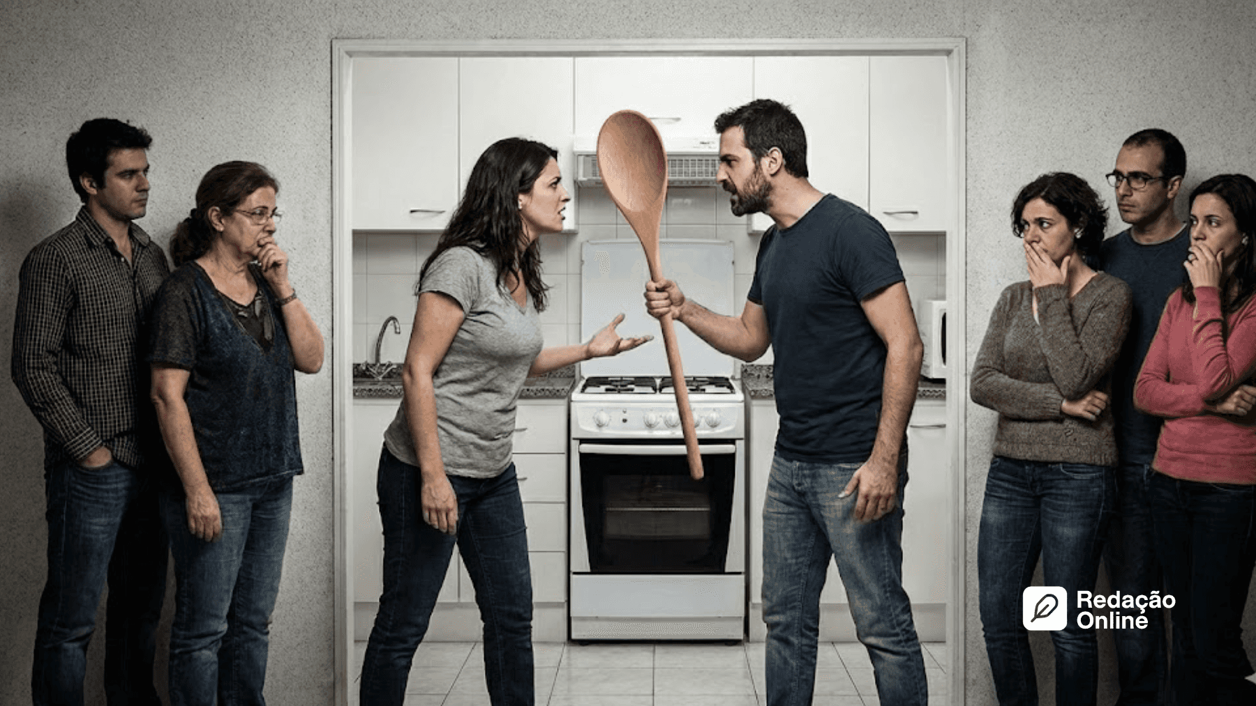 Briga de marido e mulher tema de redação