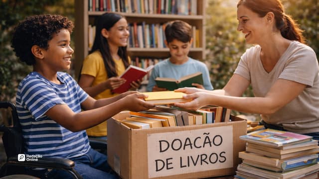 A importância da doação de livros para a democratização do acesso à leitura entre populações em situação de vulnerabilidade social no Brasil | Tema de Redação - Artigo do blog Redação Online