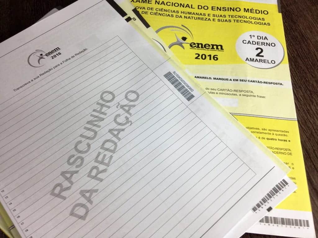 folha de redação do enem