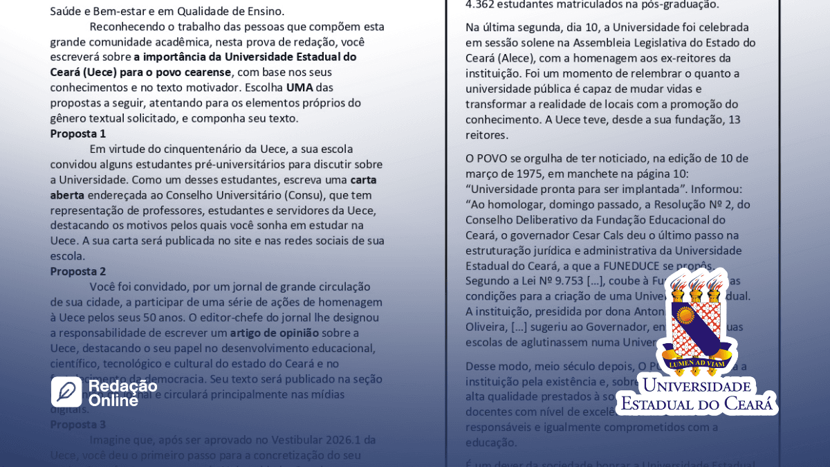 Redação UECE 2026