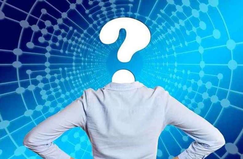 ponto de interrogação no lugar da cabeça